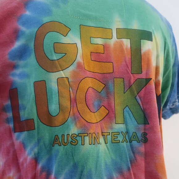 Aviator Nation Lucky Reunion Rainbow Get Lucky Austin TX Graphic T-Shirt Top M - Picture 4 of 10